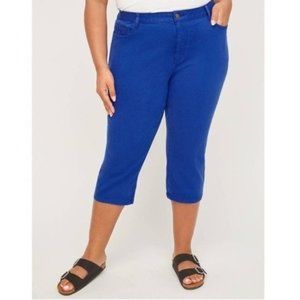 Catherines The Universal Jean Blue Capri Pants 32W